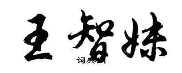 胡问遂王智妹行书个性签名怎么写