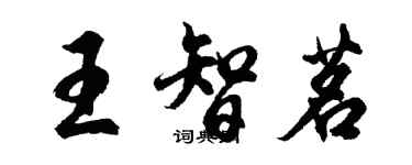 胡问遂王智茗行书个性签名怎么写