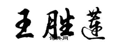 胡问遂王胜莲行书个性签名怎么写