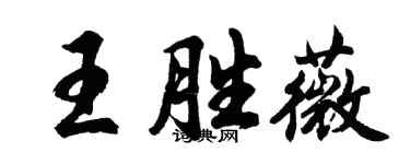 胡问遂王胜薇行书个性签名怎么写
