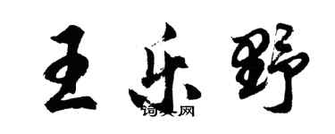 胡问遂王乐野行书个性签名怎么写