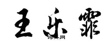 胡问遂王乐霏行书个性签名怎么写