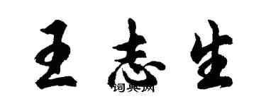 胡问遂王志生行书个性签名怎么写