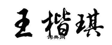 胡问遂王楷琪行书个性签名怎么写