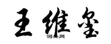 胡问遂王维玺行书个性签名怎么写