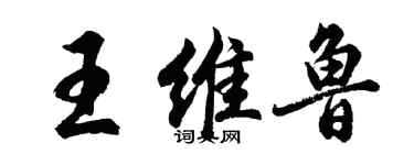 胡问遂王维鲁行书个性签名怎么写