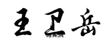 胡问遂王卫岳行书个性签名怎么写