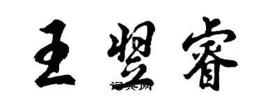 胡问遂王翌睿行书个性签名怎么写