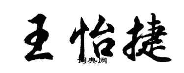 胡问遂王怡捷行书个性签名怎么写
