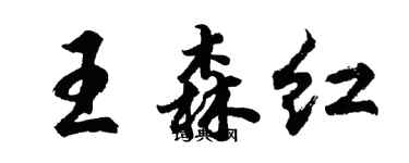 胡问遂王森红行书个性签名怎么写
