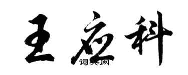 胡问遂王应科行书个性签名怎么写