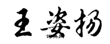 胡问遂王姿扬行书个性签名怎么写