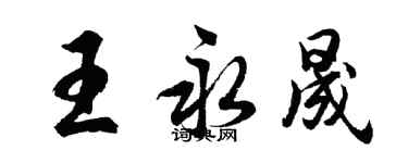 胡问遂王永晟行书个性签名怎么写