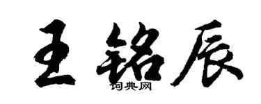 胡问遂王铭辰行书个性签名怎么写