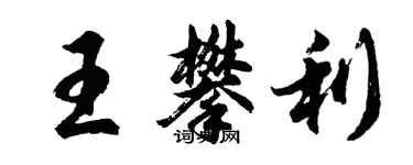 胡问遂王攀利行书个性签名怎么写