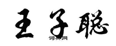 胡问遂王子聪行书个性签名怎么写