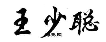 胡问遂王少聪行书个性签名怎么写