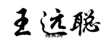 胡问遂王远聪行书个性签名怎么写