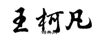 胡问遂王柯凡行书个性签名怎么写