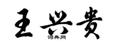 胡问遂王兴贵行书个性签名怎么写