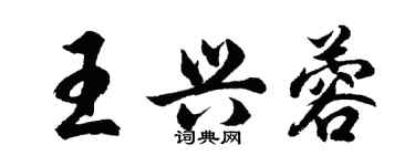 胡问遂王兴蓉行书个性签名怎么写