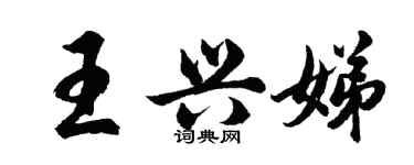 胡问遂王兴娣行书个性签名怎么写