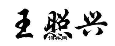 胡问遂王照兴行书个性签名怎么写