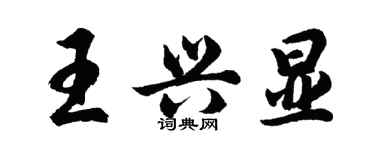 胡问遂王兴显行书个性签名怎么写