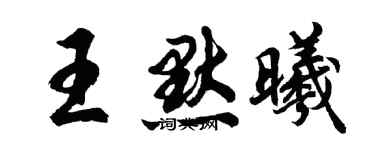 胡问遂王默曦行书个性签名怎么写