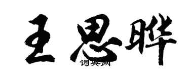 胡问遂王思晔行书个性签名怎么写