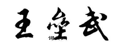 胡问遂王垒武行书个性签名怎么写