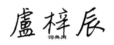 王正良卢梓辰行书个性签名怎么写