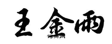 胡问遂王金雨行书个性签名怎么写