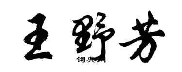 胡问遂王野芳行书个性签名怎么写