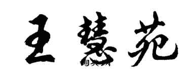 胡问遂王慧苑行书个性签名怎么写