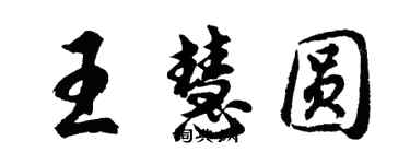 胡问遂王慧圆行书个性签名怎么写
