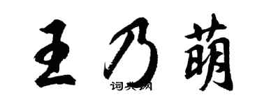 胡问遂王乃萌行书个性签名怎么写