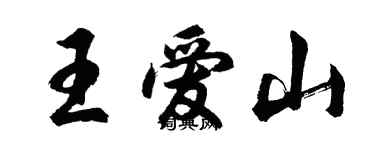 胡问遂王爱山行书个性签名怎么写