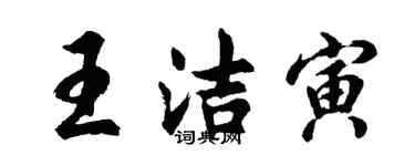 胡问遂王洁寅行书个性签名怎么写