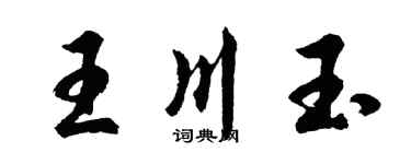 胡问遂王川玉行书个性签名怎么写