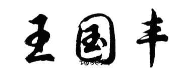 胡问遂王国丰行书个性签名怎么写