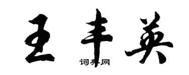 胡问遂王丰英行书个性签名怎么写