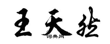 胡问遂王天然行书个性签名怎么写