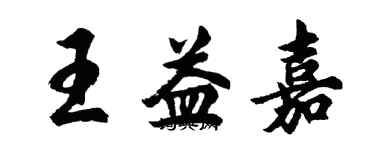 胡问遂王益嘉行书个性签名怎么写