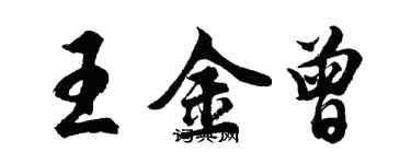 胡问遂王金曾行书个性签名怎么写