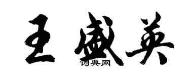 胡问遂王盛英行书个性签名怎么写