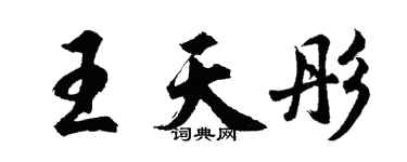胡问遂王天彤行书个性签名怎么写