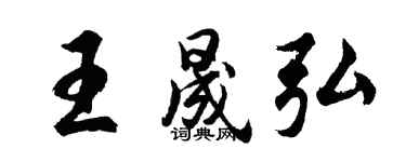 胡问遂王晟弘行书个性签名怎么写
