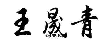 胡问遂王晟青行书个性签名怎么写