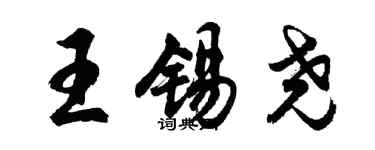 胡问遂王锡尧行书个性签名怎么写